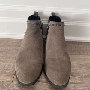 Franco Sarto Grey Suede Ankle Boots Size 7